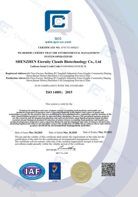 Environmental Management System Certification ISO14001
